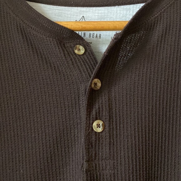 Mens Long Sleeve Thermal Henley - Picture 4 of 6